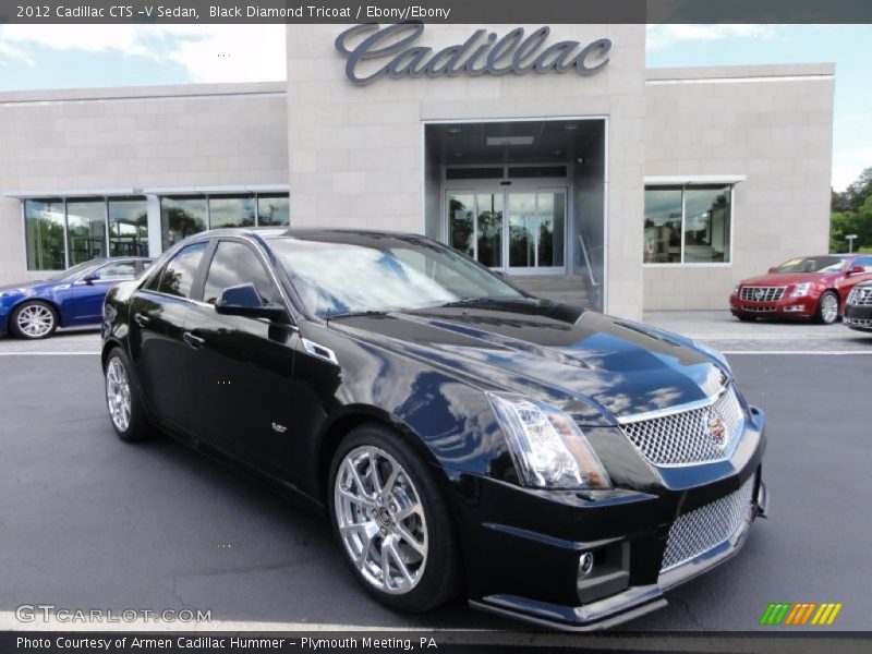 Black Diamond Tricoat / Ebony/Ebony 2012 Cadillac CTS -V Sedan