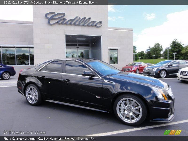 Black Diamond Tricoat / Ebony/Ebony 2012 Cadillac CTS -V Sedan