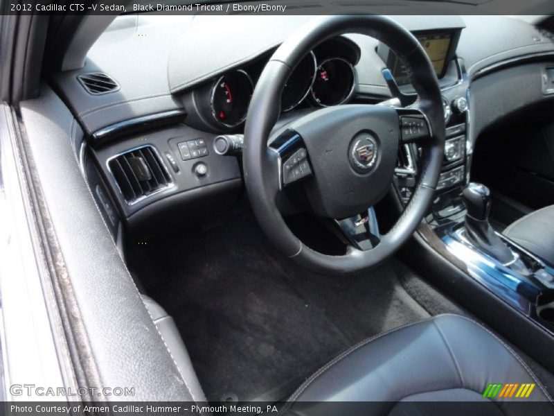 Black Diamond Tricoat / Ebony/Ebony 2012 Cadillac CTS -V Sedan