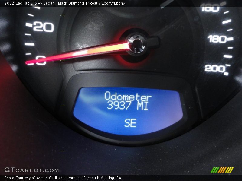 Black Diamond Tricoat / Ebony/Ebony 2012 Cadillac CTS -V Sedan