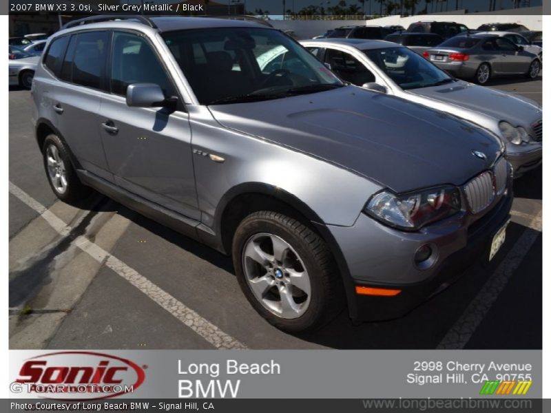 Silver Grey Metallic / Black 2007 BMW X3 3.0si