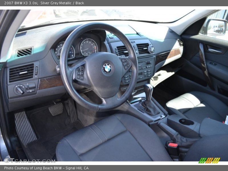 Silver Grey Metallic / Black 2007 BMW X3 3.0si
