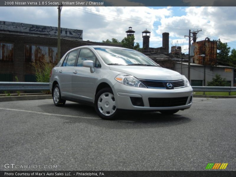 Brilliant Silver / Charcoal 2008 Nissan Versa 1.8 S Sedan