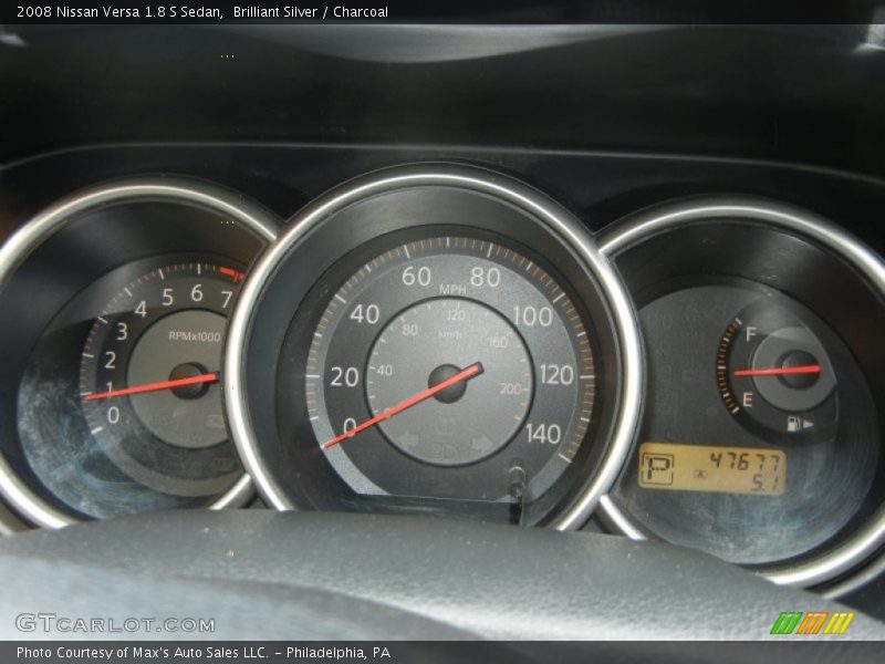 Brilliant Silver / Charcoal 2008 Nissan Versa 1.8 S Sedan
