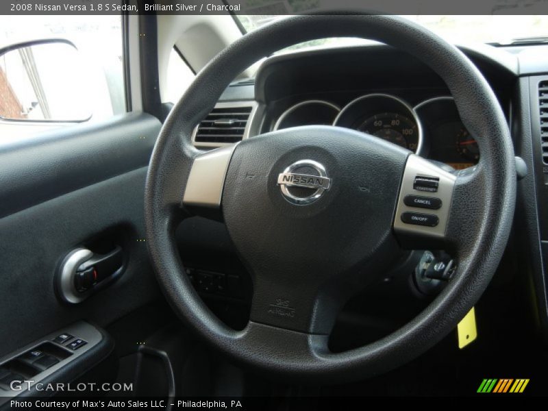 Brilliant Silver / Charcoal 2008 Nissan Versa 1.8 S Sedan
