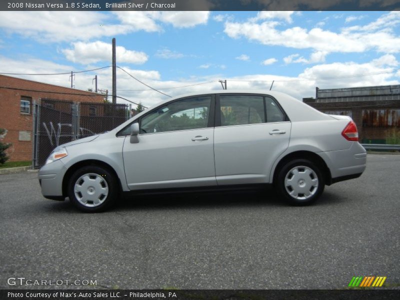 Brilliant Silver / Charcoal 2008 Nissan Versa 1.8 S Sedan