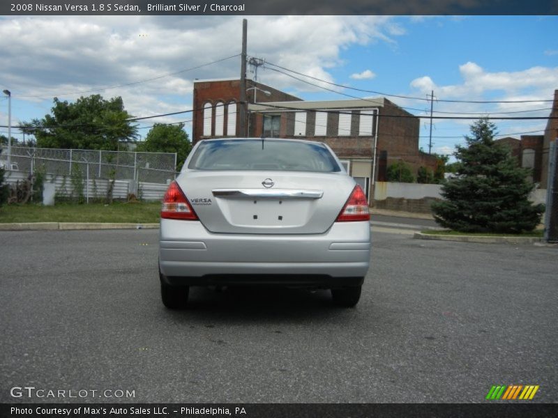 Brilliant Silver / Charcoal 2008 Nissan Versa 1.8 S Sedan