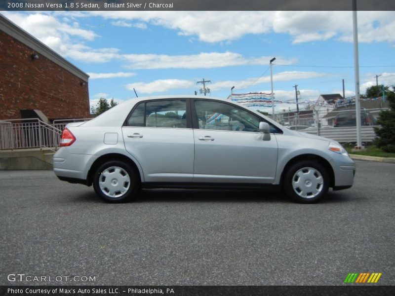 Brilliant Silver / Charcoal 2008 Nissan Versa 1.8 S Sedan