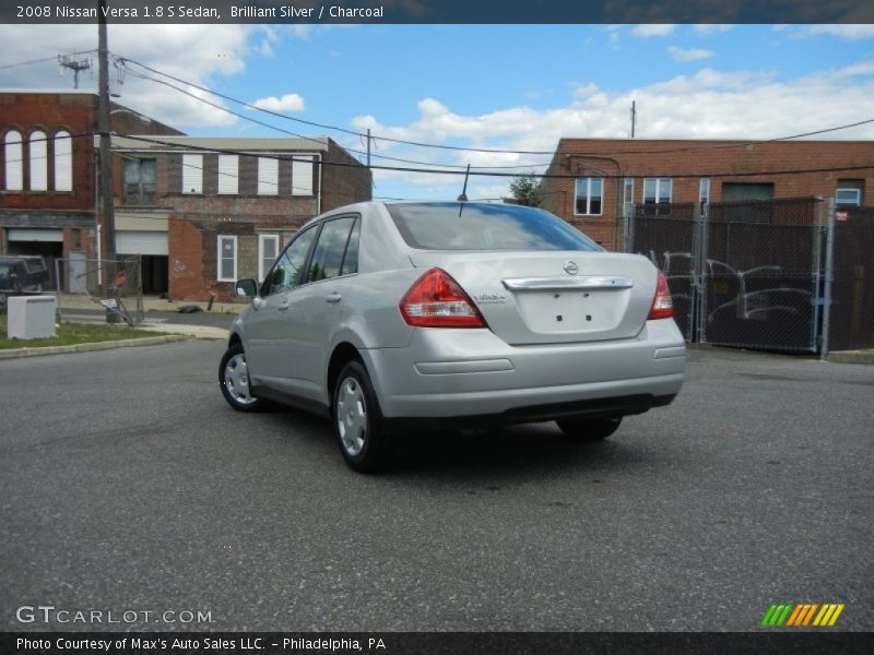 Brilliant Silver / Charcoal 2008 Nissan Versa 1.8 S Sedan