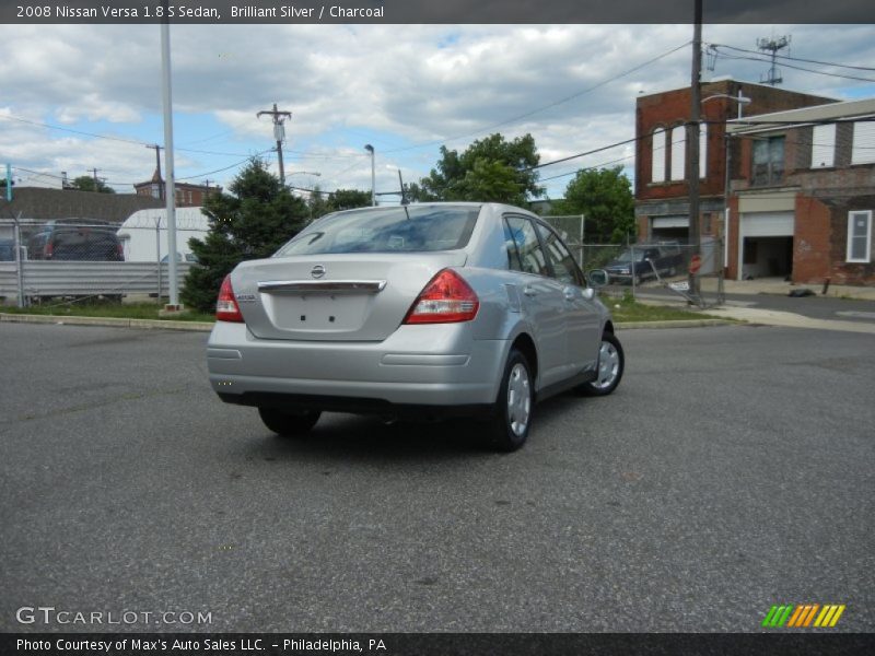Brilliant Silver / Charcoal 2008 Nissan Versa 1.8 S Sedan