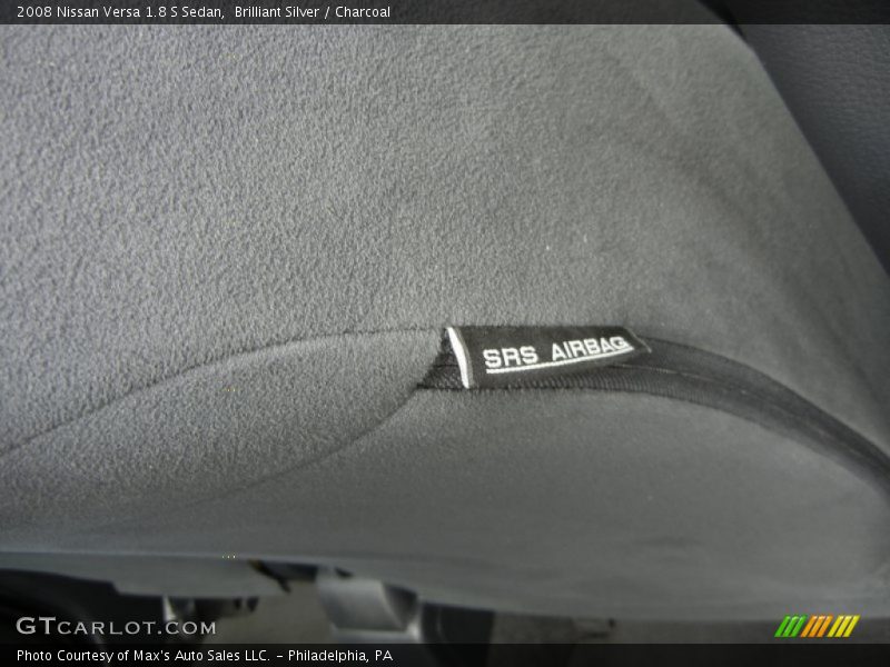 Brilliant Silver / Charcoal 2008 Nissan Versa 1.8 S Sedan