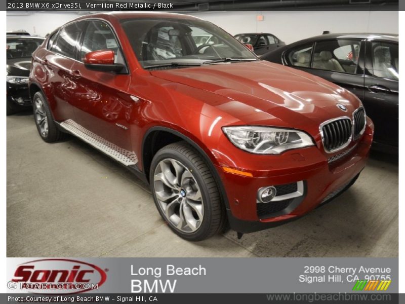 Vermilion Red Metallic / Black 2013 BMW X6 xDrive35i