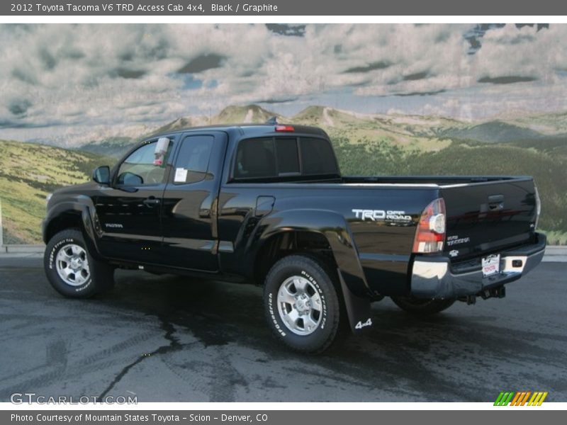 Black / Graphite 2012 Toyota Tacoma V6 TRD Access Cab 4x4