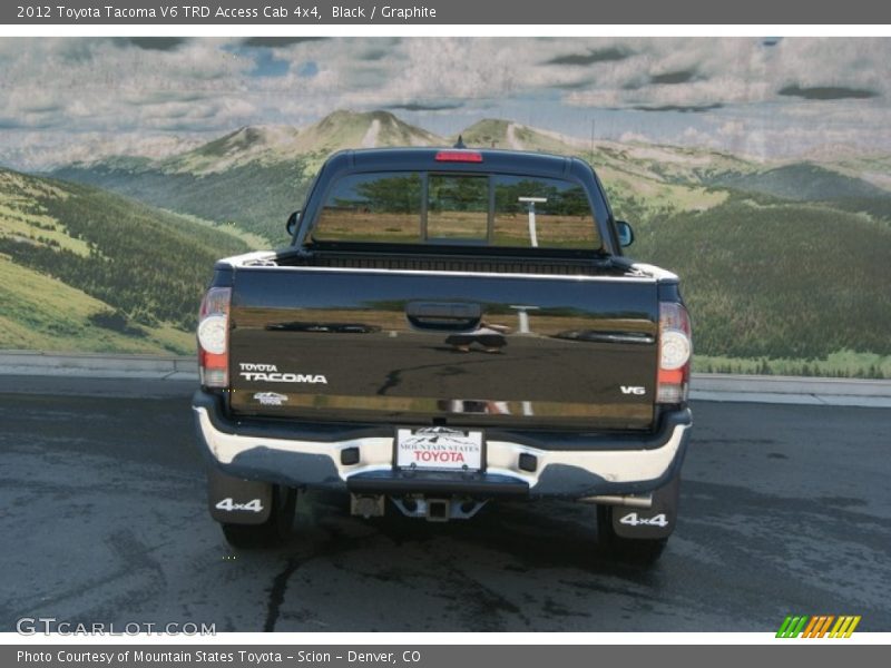 Black / Graphite 2012 Toyota Tacoma V6 TRD Access Cab 4x4