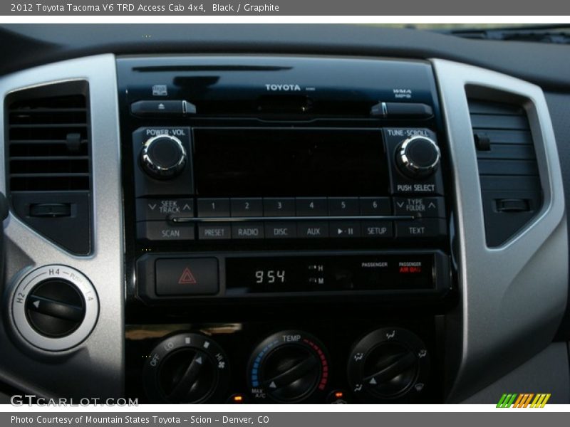 Black / Graphite 2012 Toyota Tacoma V6 TRD Access Cab 4x4