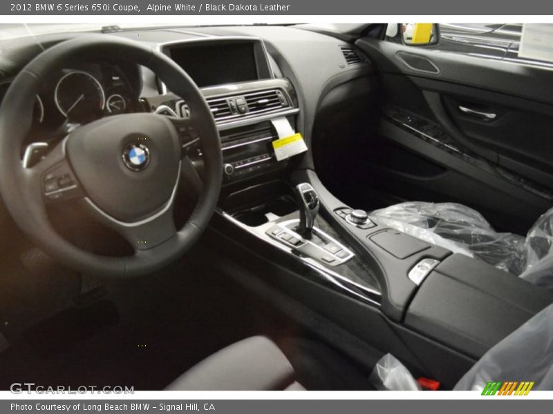 Alpine White / Black Dakota Leather 2012 BMW 6 Series 650i Coupe