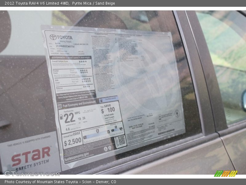 Pyrite Mica / Sand Beige 2012 Toyota RAV4 V6 Limited 4WD