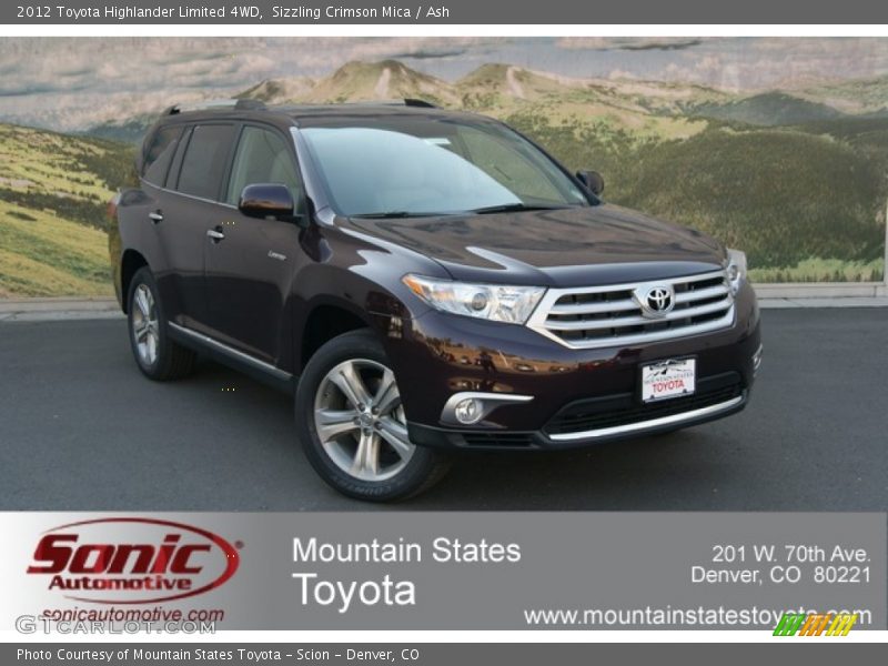 Sizzling Crimson Mica / Ash 2012 Toyota Highlander Limited 4WD