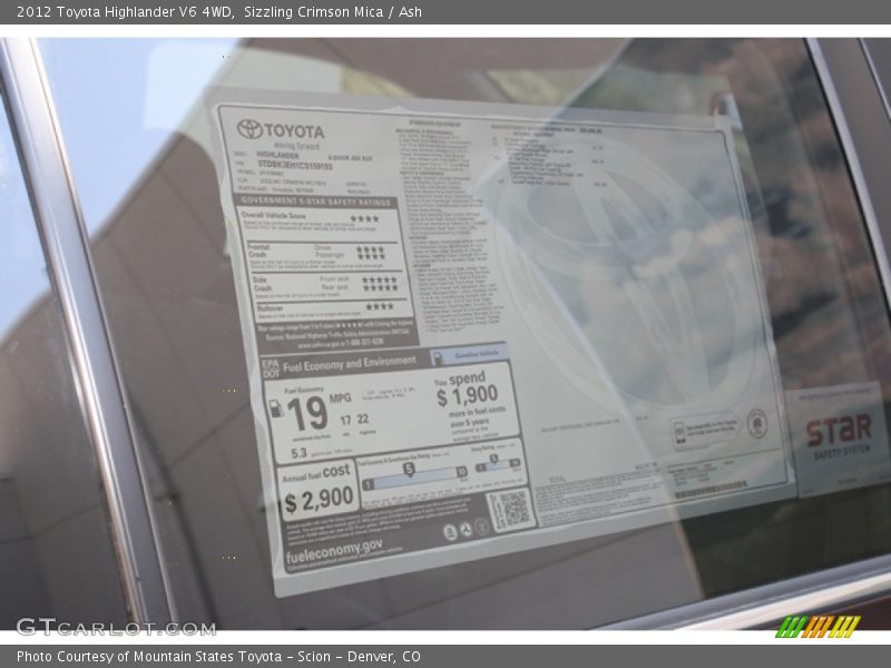 Sizzling Crimson Mica / Ash 2012 Toyota Highlander V6 4WD