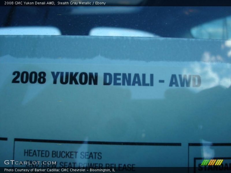 Stealth Gray Metallic / Ebony 2008 GMC Yukon Denali AWD