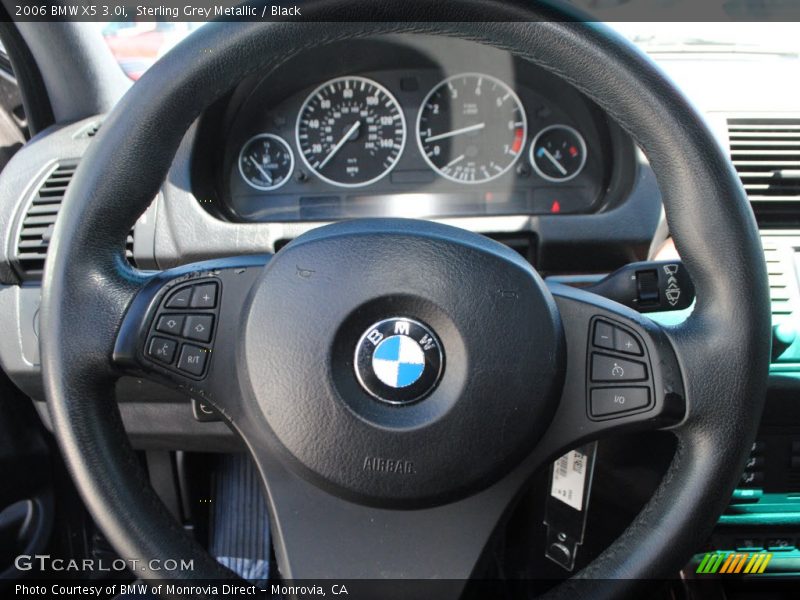 Sterling Grey Metallic / Black 2006 BMW X5 3.0i
