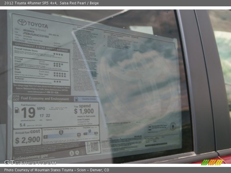 Salsa Red Pearl / Beige 2012 Toyota 4Runner SR5 4x4