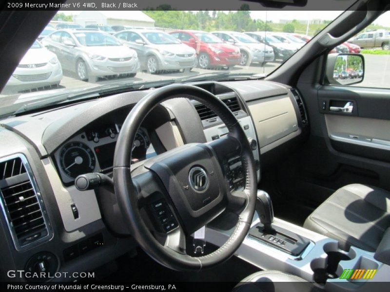 Black / Black 2009 Mercury Mariner V6 4WD