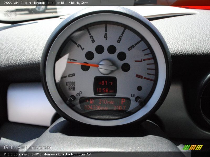 Horizon Blue / Black/Grey 2009 Mini Cooper Hardtop