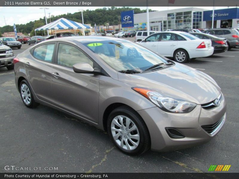 Desert Bronze / Beige 2011 Hyundai Elantra GLS