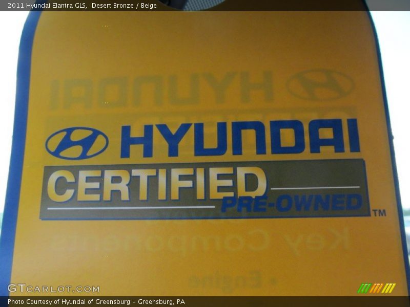 Desert Bronze / Beige 2011 Hyundai Elantra GLS