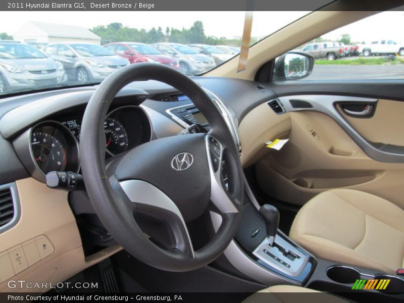 Desert Bronze / Beige 2011 Hyundai Elantra GLS