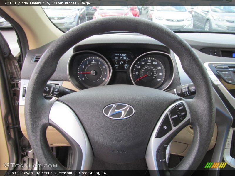 Desert Bronze / Beige 2011 Hyundai Elantra GLS
