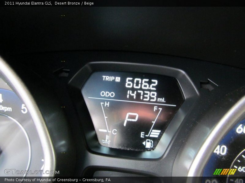 Desert Bronze / Beige 2011 Hyundai Elantra GLS