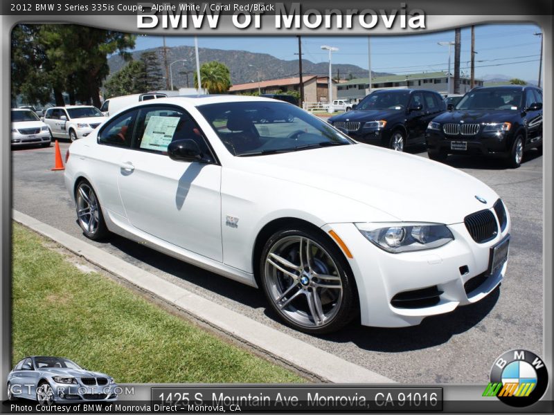 Alpine White / Coral Red/Black 2012 BMW 3 Series 335is Coupe