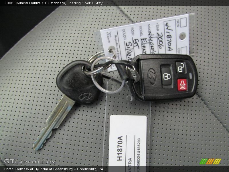 Sterling Silver / Gray 2006 Hyundai Elantra GT Hatchback