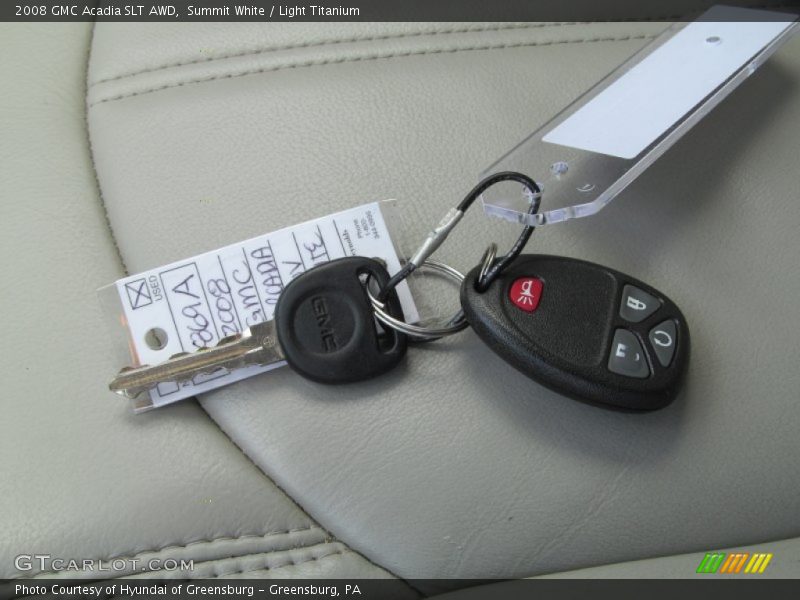 Summit White / Light Titanium 2008 GMC Acadia SLT AWD