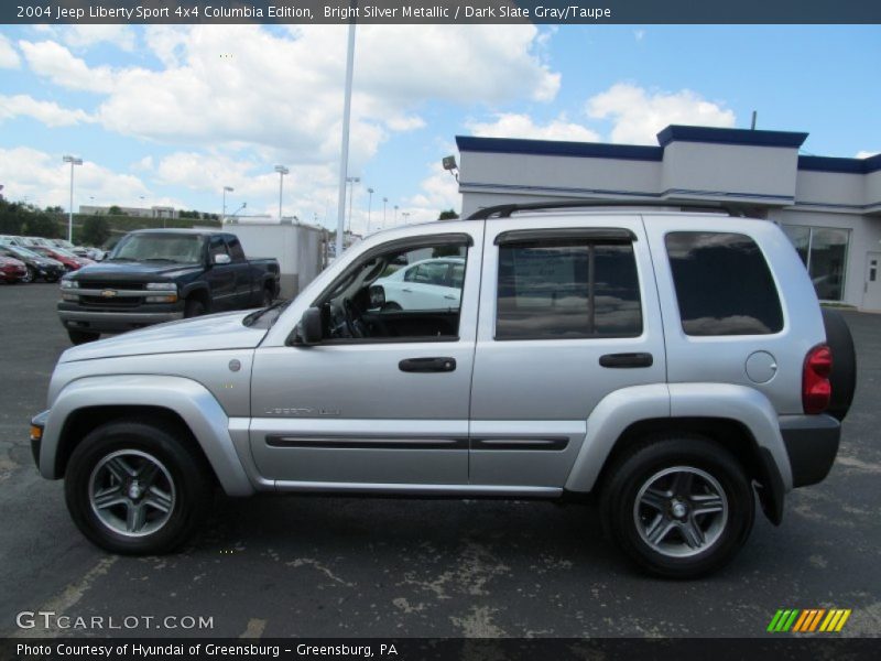 Bright Silver Metallic / Dark Slate Gray/Taupe 2004 Jeep Liberty Sport 4x4 Columbia Edition