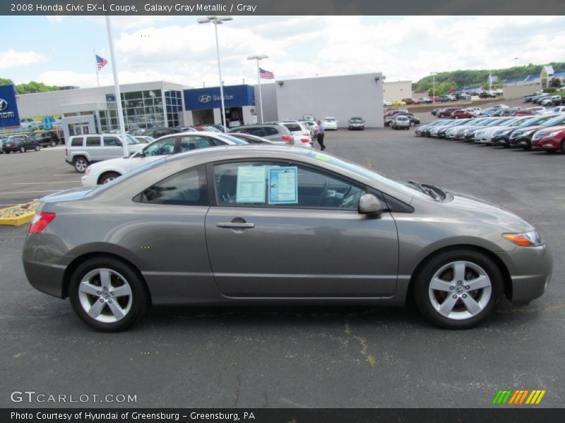 Galaxy Gray Metallic / Gray 2008 Honda Civic EX-L Coupe