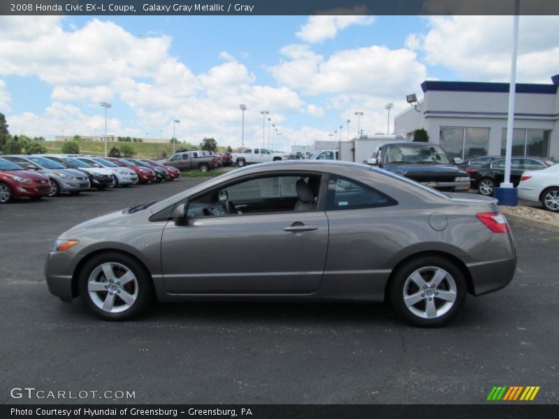 Galaxy Gray Metallic / Gray 2008 Honda Civic EX-L Coupe