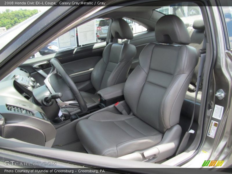Galaxy Gray Metallic / Gray 2008 Honda Civic EX-L Coupe