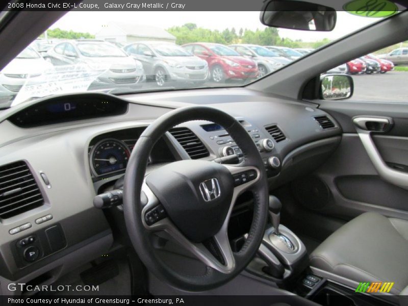 Galaxy Gray Metallic / Gray 2008 Honda Civic EX-L Coupe