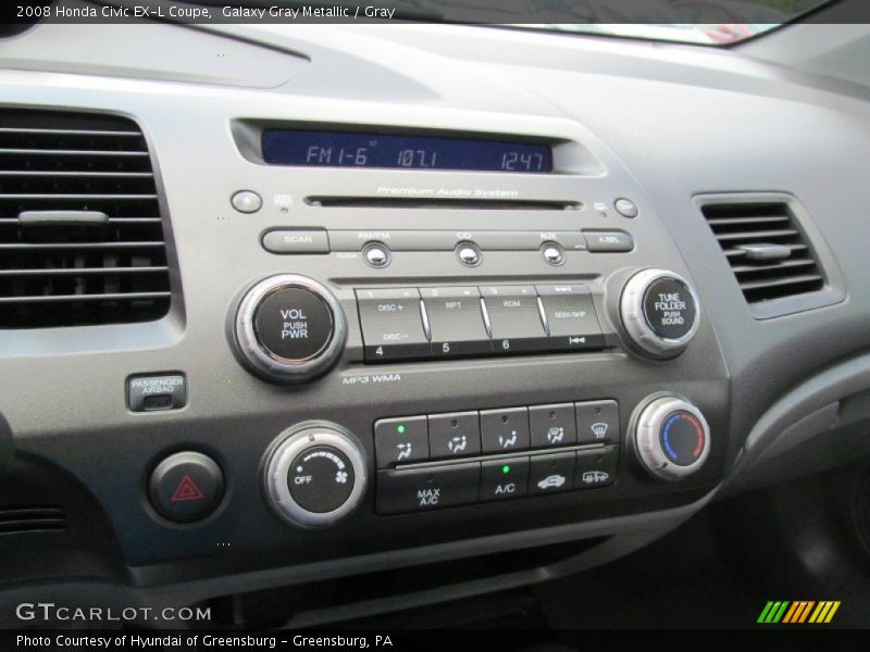 Galaxy Gray Metallic / Gray 2008 Honda Civic EX-L Coupe