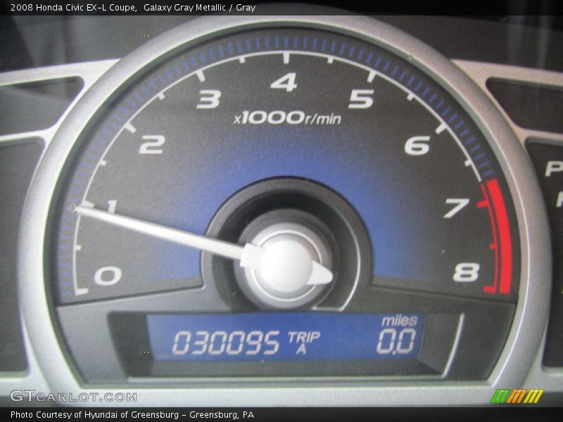 Galaxy Gray Metallic / Gray 2008 Honda Civic EX-L Coupe