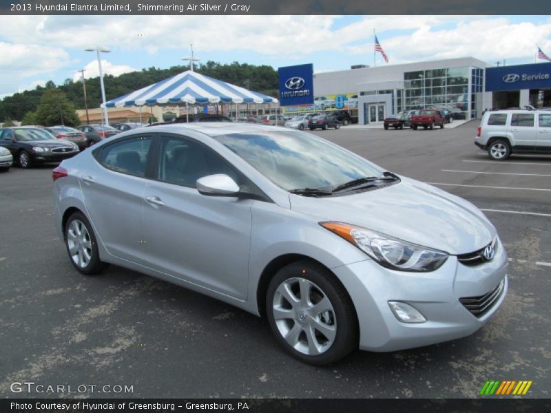Shimmering Air Silver / Gray 2013 Hyundai Elantra Limited