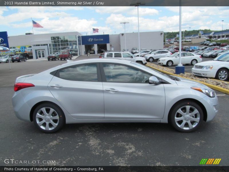 Shimmering Air Silver / Gray 2013 Hyundai Elantra Limited