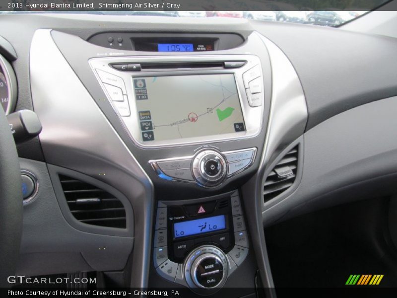 Shimmering Air Silver / Gray 2013 Hyundai Elantra Limited
