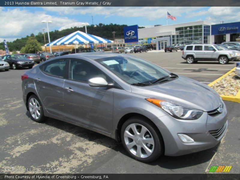 Titanium Gray Metallic / Gray 2013 Hyundai Elantra Limited