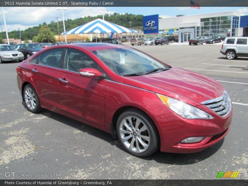 Sparkling Ruby / Camel 2013 Hyundai Sonata Limited 2.0T