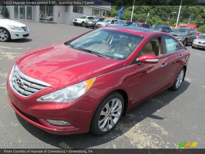 Sparkling Ruby / Camel 2013 Hyundai Sonata Limited 2.0T