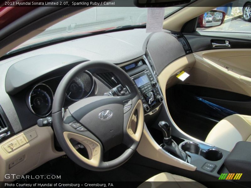 Sparkling Ruby / Camel 2013 Hyundai Sonata Limited 2.0T
